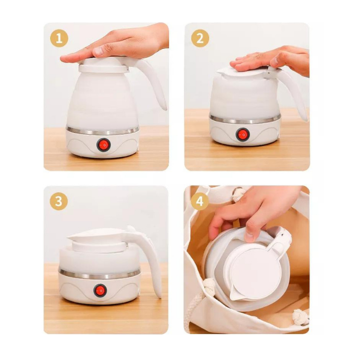 🌟 Hervidor Eléctrico Plegable Mini 600cc – Portátil, Compacto y Súper Práctico ✅