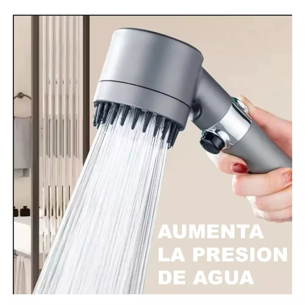🚿 Cabezal de Ducha Alta Presión Ajustable – 3 Modos + Filtro Antical + Botón Stop 💧