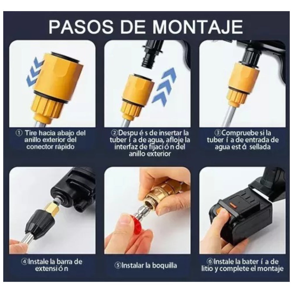 🚿🔥 Lavadora a Presión Inalámbrica – Limpieza Potente en Cualquier Lugar