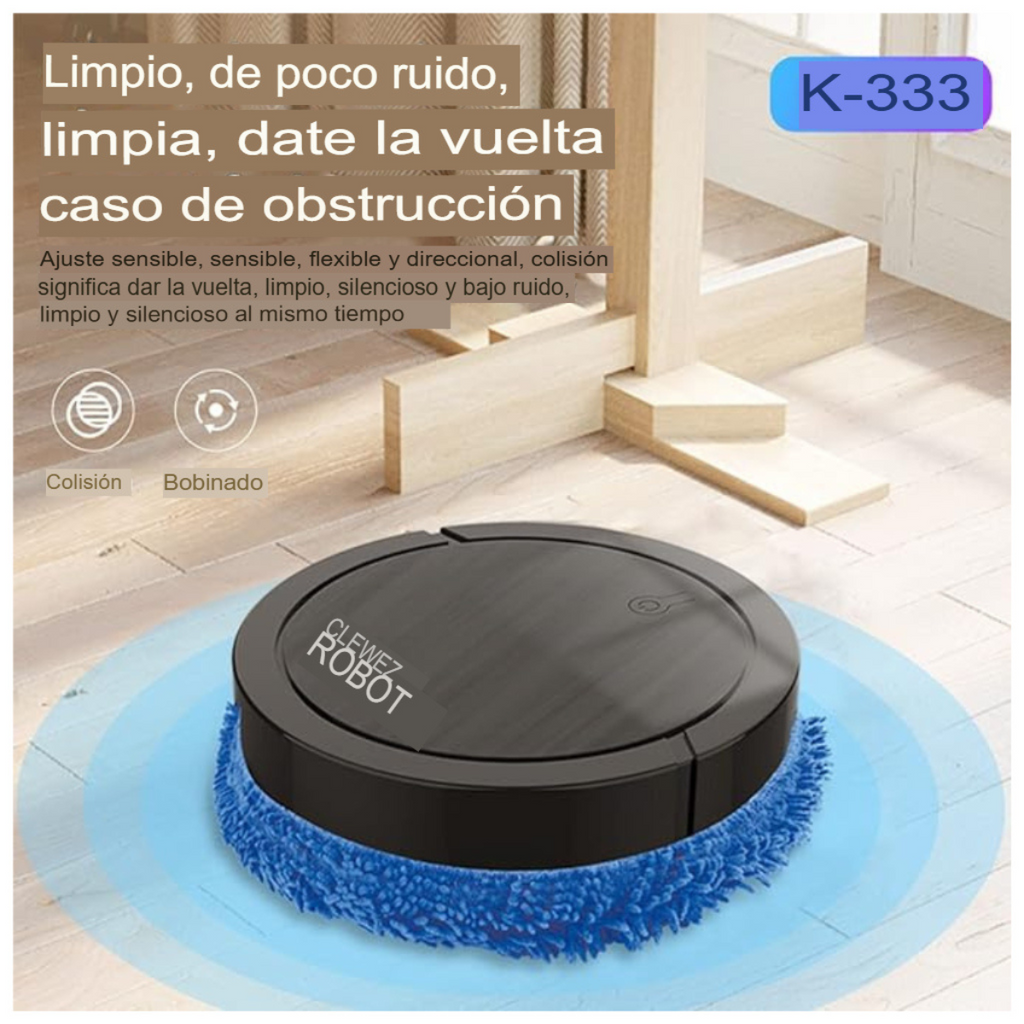 🤖🖤 Robot Aspiradora Redondo Negro – Limpieza Automática sin Esfuerzo