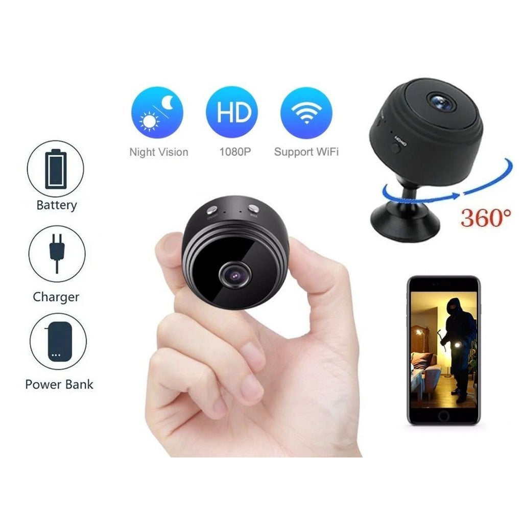 📷 Mini Cámara Espía A9 – Seguridad Compacta y Vigilancia Discreta 24/7