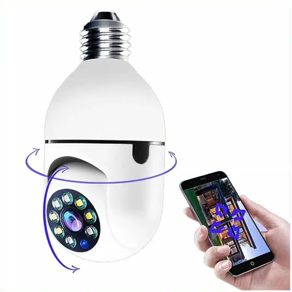 💡📷 Cámara Ampolleta de Seguridad 360° – Protección Inteligente sin Instalación
