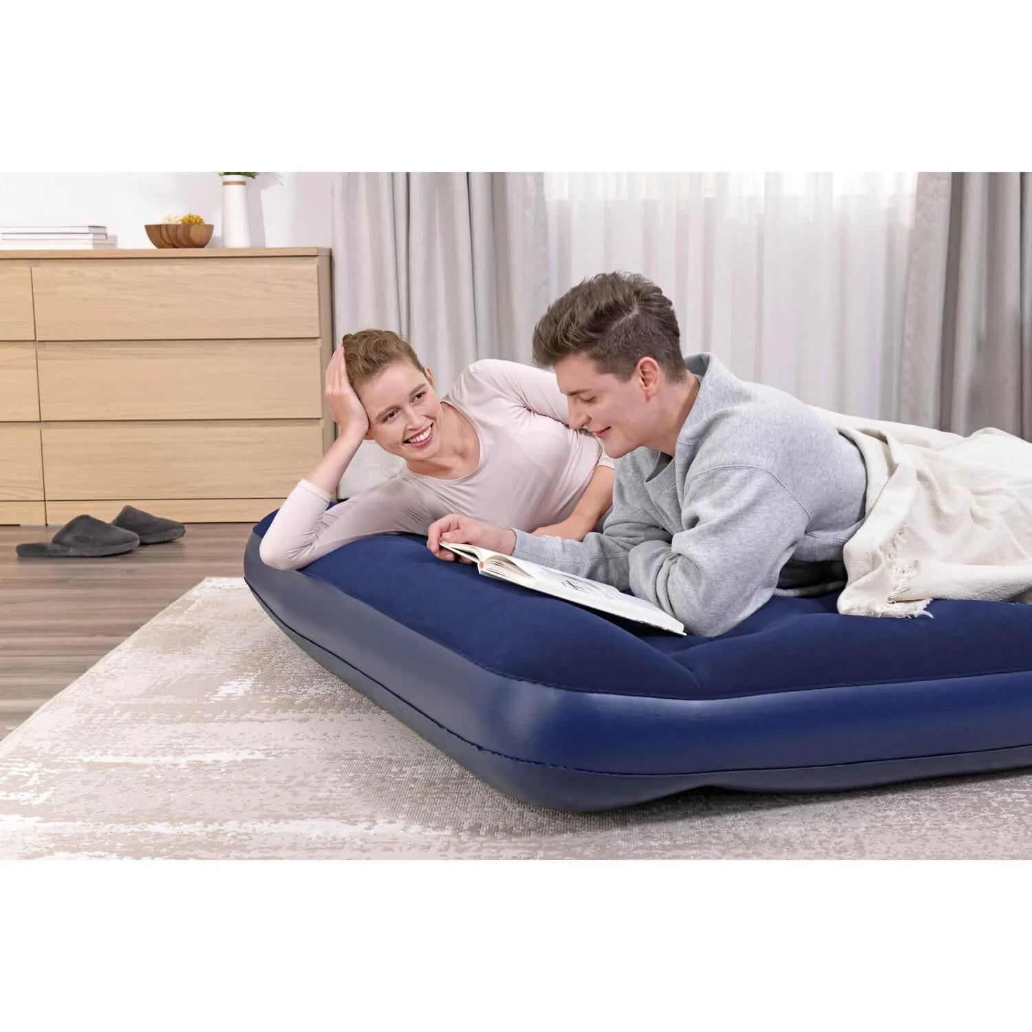 🛏️ Colchón Inflable Queen – Confort Premium Donde Sea ✨