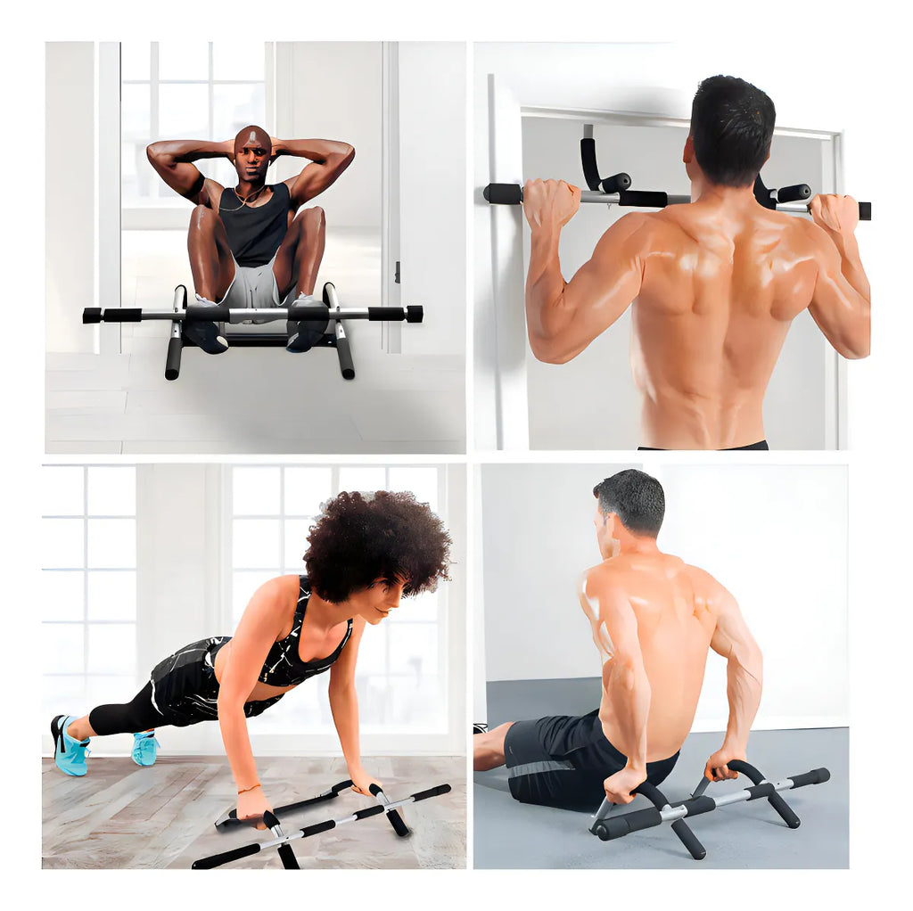 💪 Barra de Ejercicio Multifuncional para Puerta (Door Gym) – Entrena Todo el Cuerpo en Casa ✅