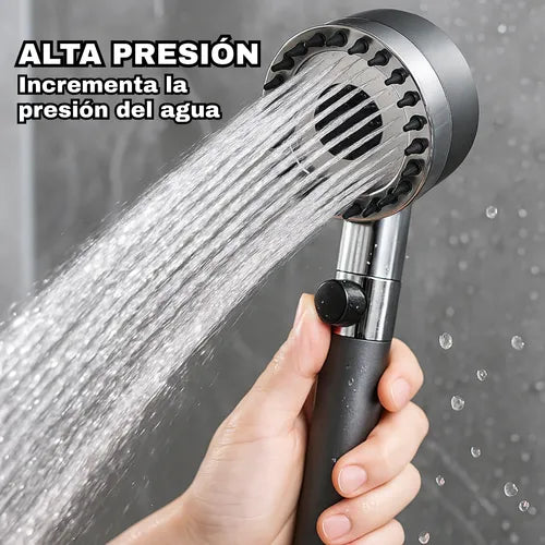 🚿 Cabezal de Ducha Alta Presión Ajustable – 3 Modos + Filtro Antical + Botón Stop 💧