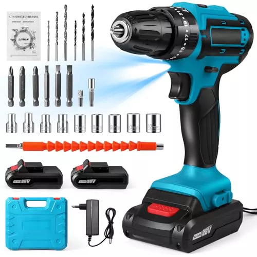 🔥 Taladro Inalámbrico 48V con Kit de Herramientas – Potente, Práctico y Recargable ⚡