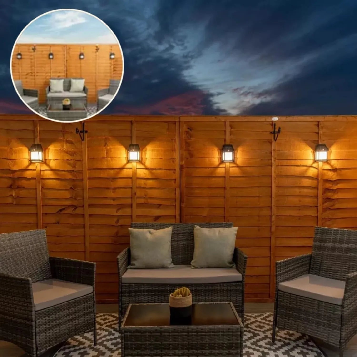🌞💡 Foco Solar de Pared con Ampolleta Vintage – Luz Cálida y Estilo sin Cables ✨